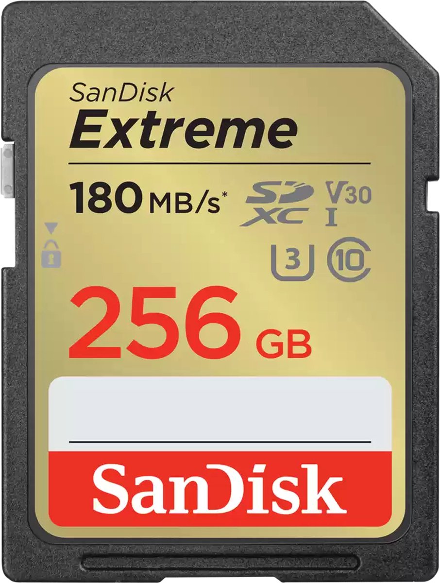 Sandisk SDXC Extreme 256GB 180mb/s