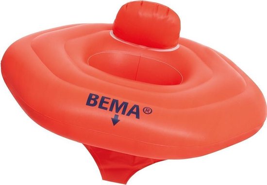 Bema Opblaasbare Babyfloat 6-12 Maanden/tot 11 Kg - Zwemhulp Opblaas Band/ring/zitje - Veilig Zwemmen - Oranje