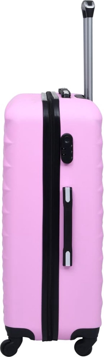 Vidaxl 3-delige Harde Kofferset Abs - Roze