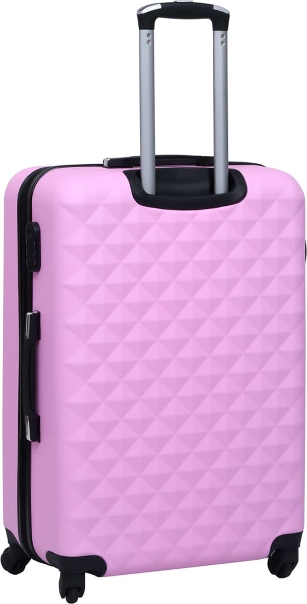Vidaxl 3-delige Harde Kofferset Abs - Roze