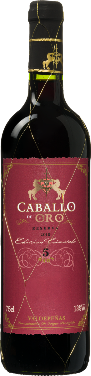 Wijnvoordeel Caballo de Oro Valdepenas DOP Reserva - Rood