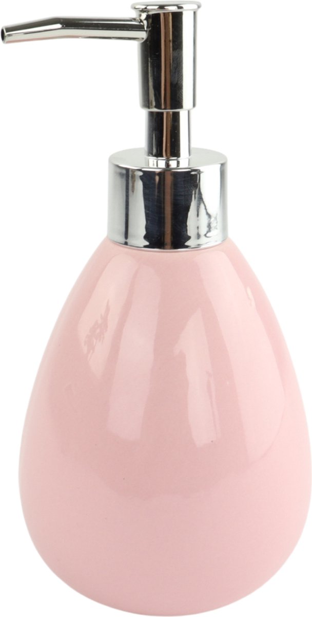 Orange85 Zeeppompje - Zeepdispenser 350 Ml - Keramiek - Badkameraccessoires - Roze