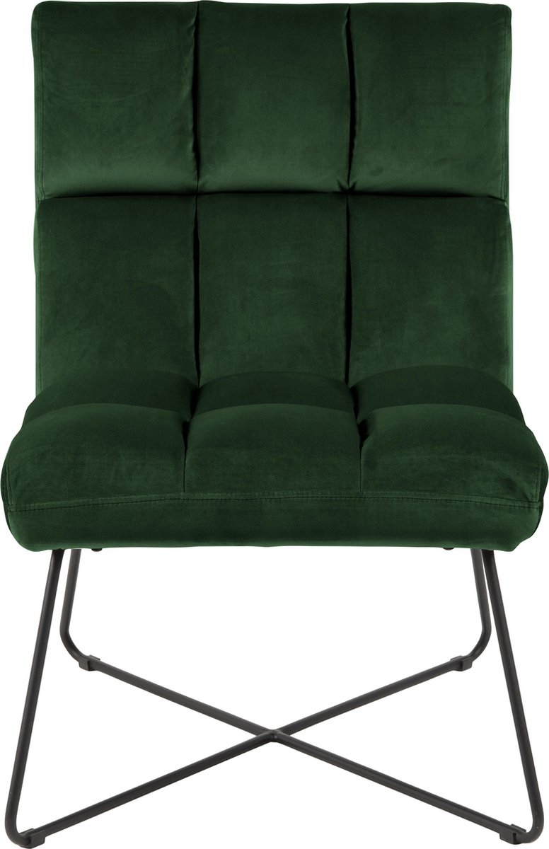 Alice Fauteuil , Ligstoel Velours. - Groen