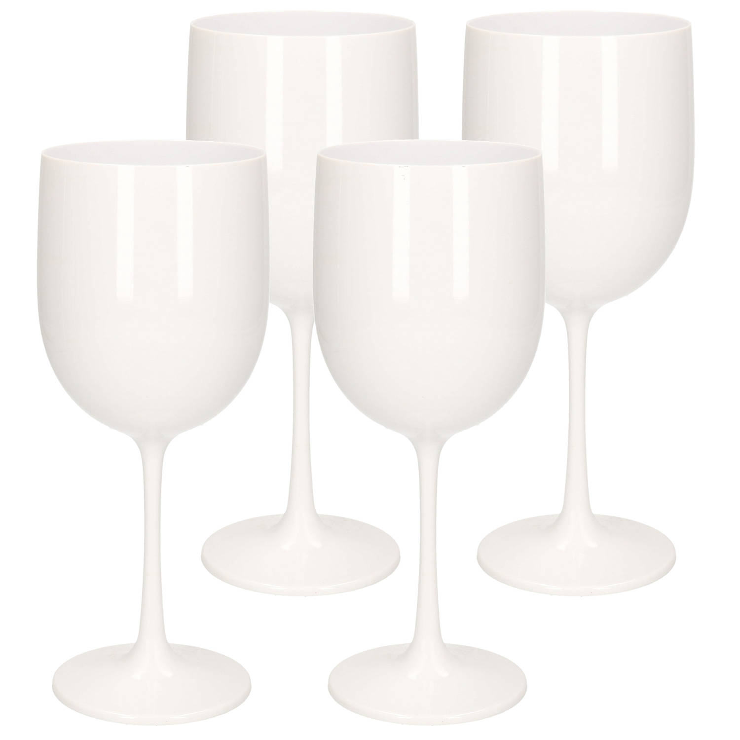 6x Stuks Onbreekbaar Wijnglas Kunststof 48 Cl/480 Ml - Wijnglazen - Wit