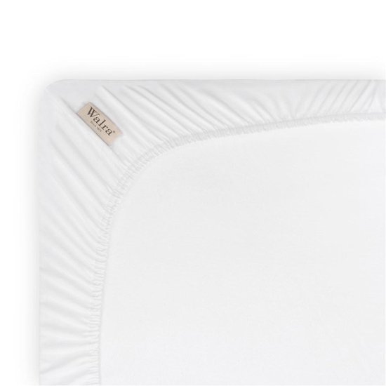 Walra Jersey Stretch Topper Hoeslaken - 100% Gebreide Jersey Katoen - Lits-jumeaux (180x200/210 Cm) - - Wit