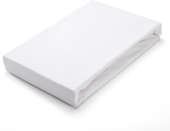Walra Jersey Stretch Topper Hoeslaken - 100% Gebreide Jersey Katoen - 2-persoons (140x200/210 Cm) - - Wit