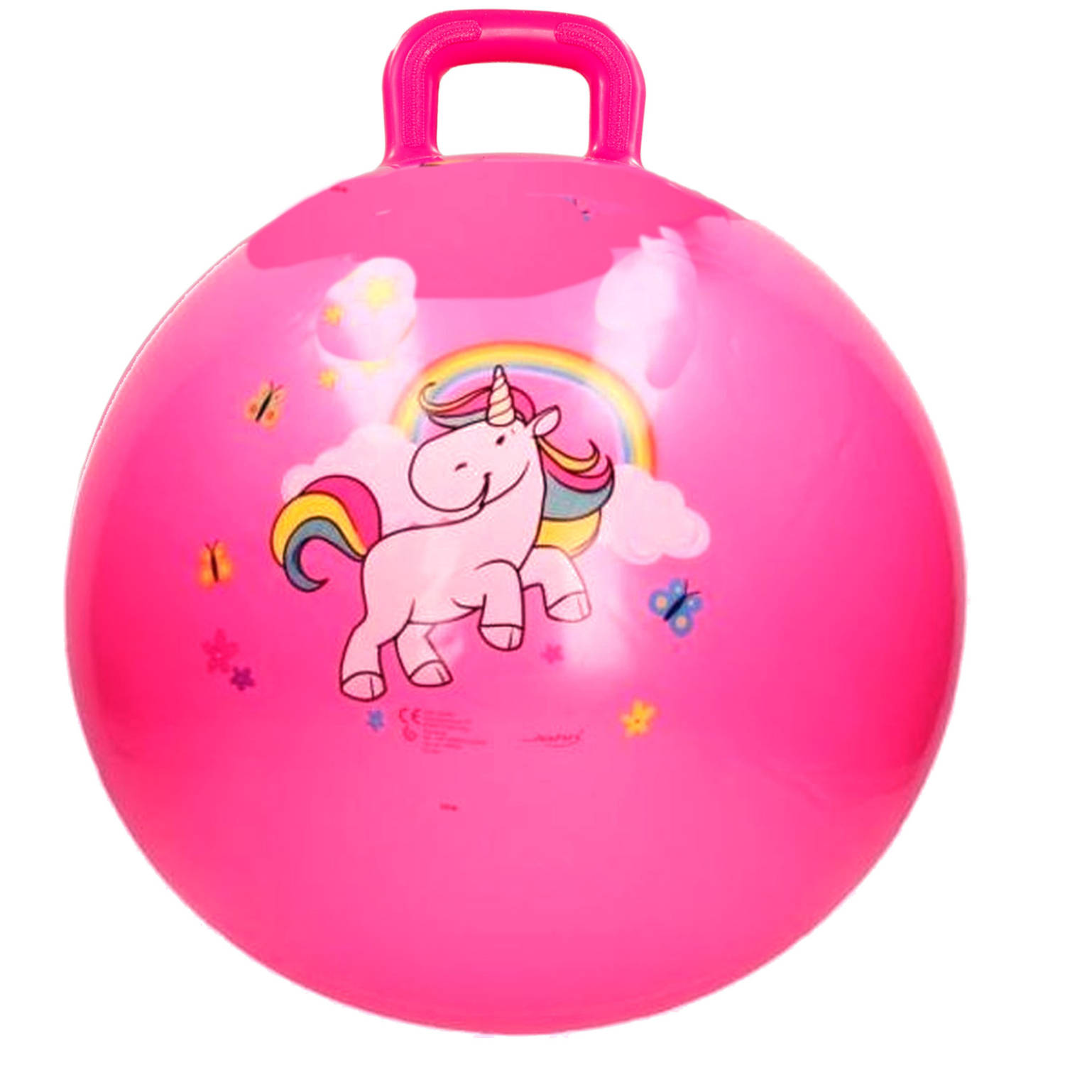 Skippybal Met Eenhoorn 46 Cm - Skippyballen - Roze