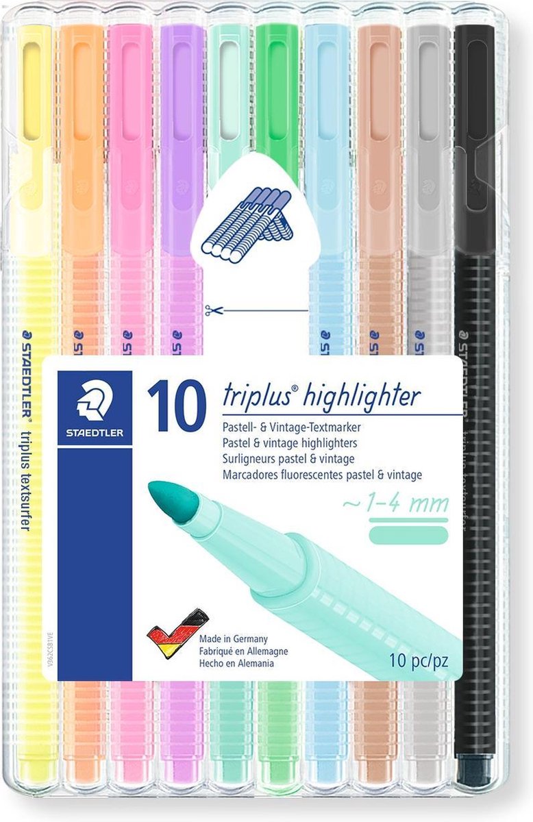 Huismerk Highlighter Textsurfer Triplus, 10 Stuks In Staedtler Doosje