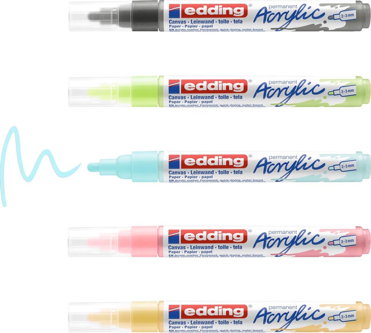 Huismerk Acrylmarker 5100 Medium, 2-3 Mm, Pastelset