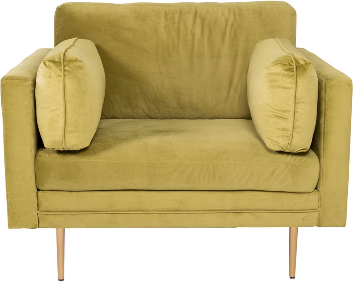 Boom Fauteuil Velourste. - Groen