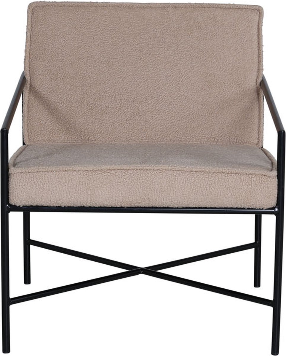 Rakel Fauteuil Teddy Stof. - Zwart