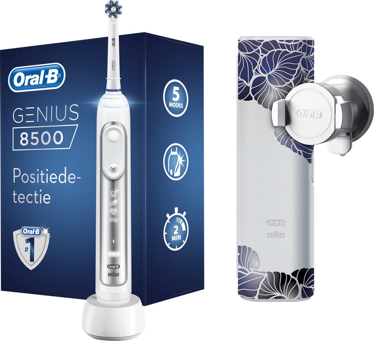 Oral B Oral-b Genius 8500 - Elektrische Tandenborstel - Zilver - Met Reisetui