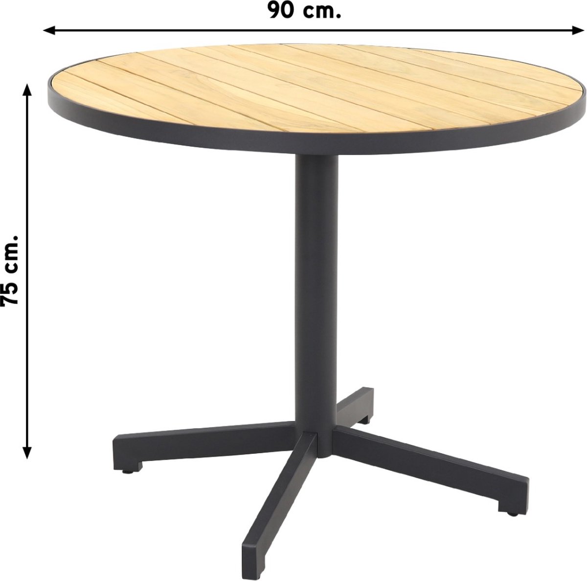 Taste Barista Groen/fiesta Ronde Tuinset - Stapelbaar - 5-delig - Grijs