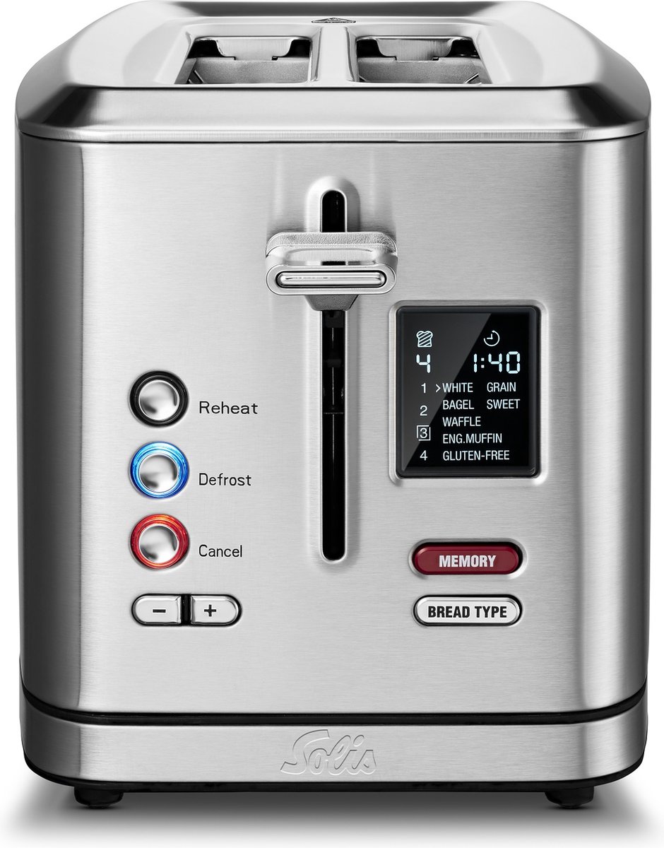 Solis Flex Toaster 8004 - Brooster - Toaster - Met Geheugenfunctie - Silver