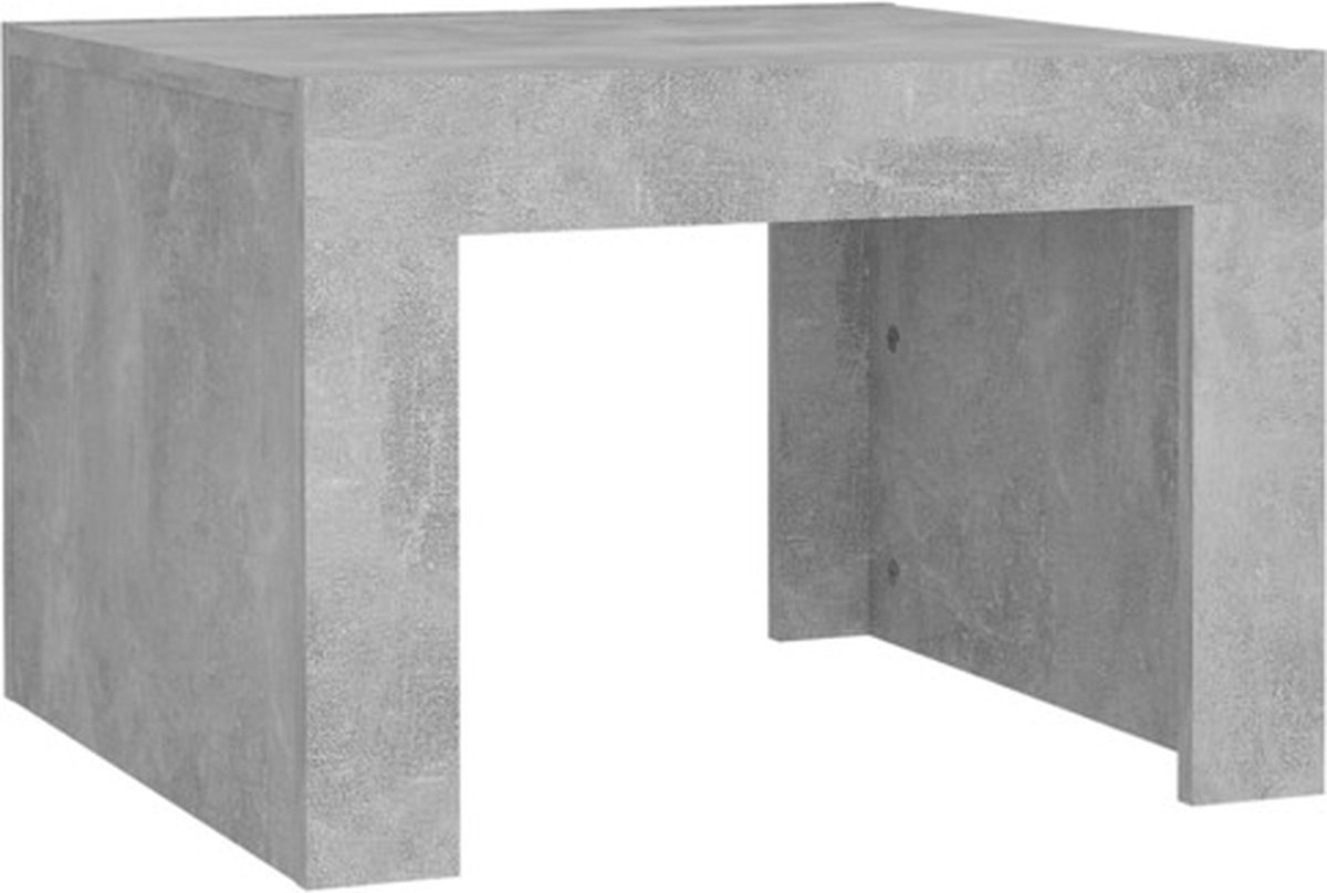 Vidaxl Salontafel 50x50x35 Cm Spaanplaat Beton - Grijs