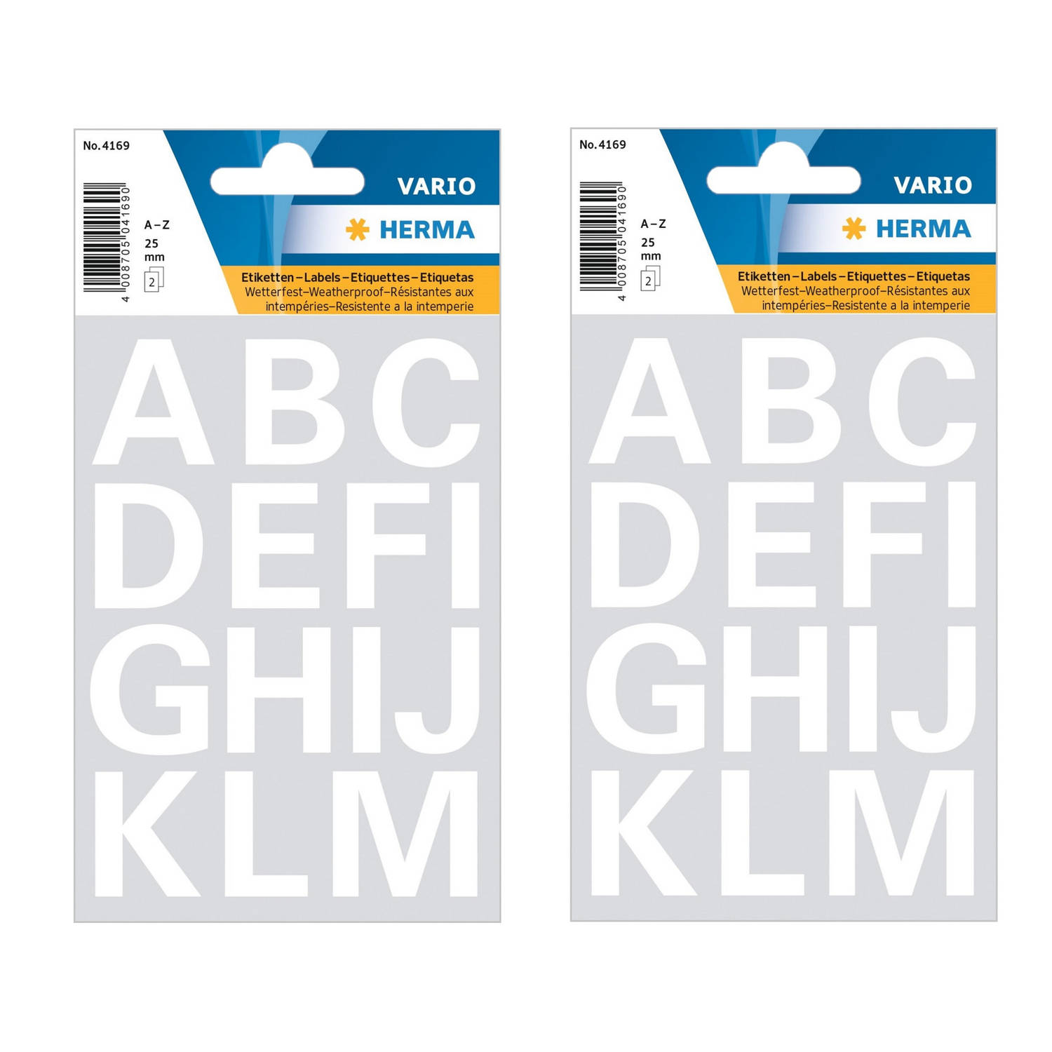Stickervelletjes 56x Alfabet Plak Letters A-z 25 Mm - Stickers - Wit