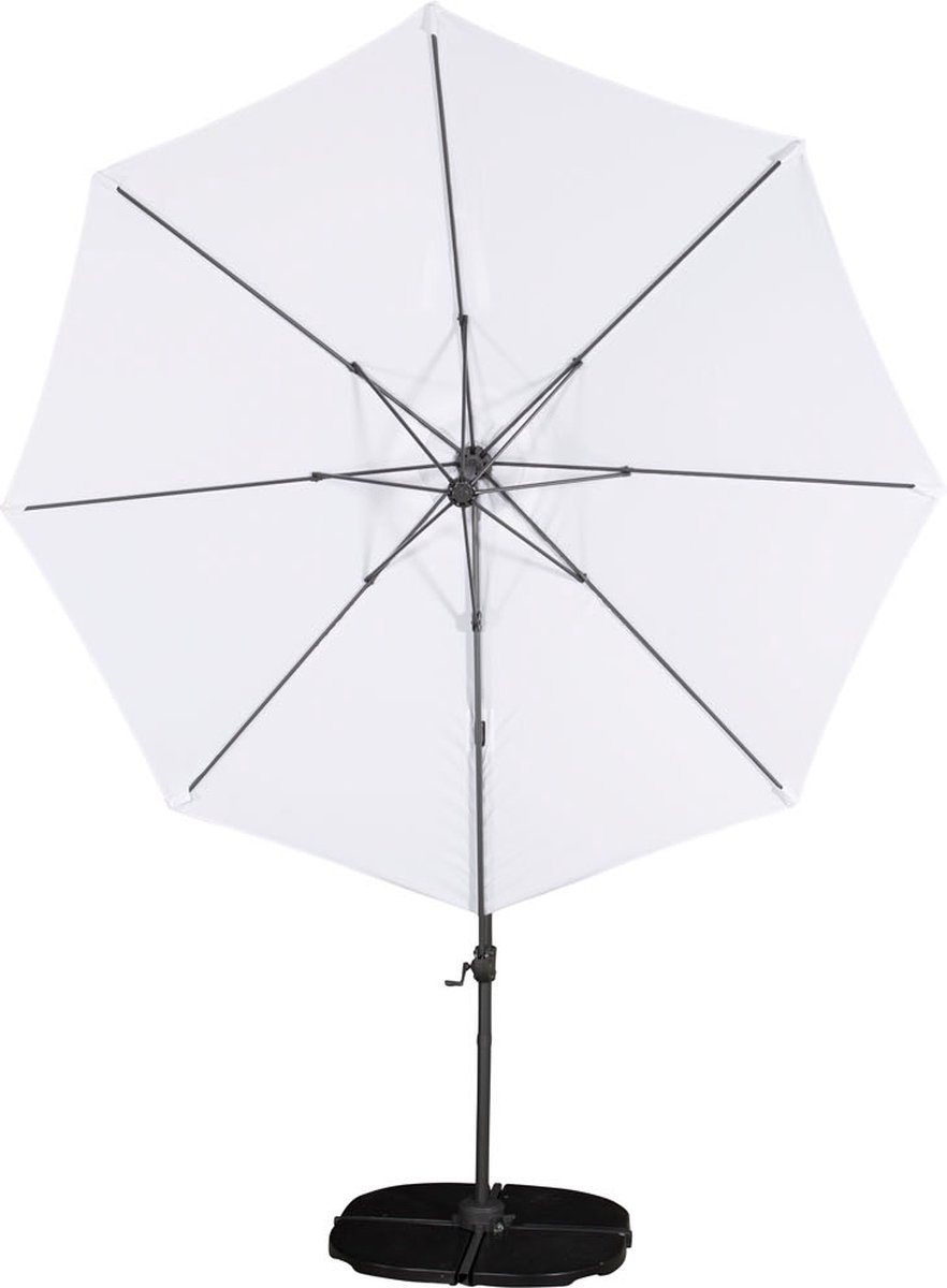 Leeds Parasol Wit. - Zwart