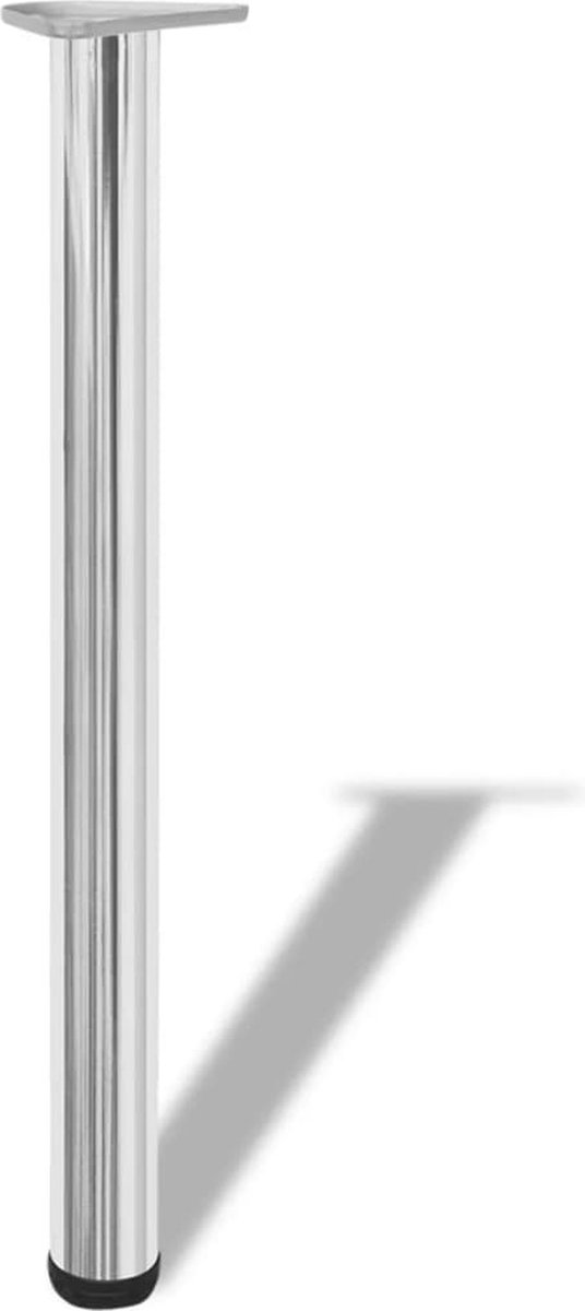 Tafelpoten In Hoogte Verstelbaar Chroom 710 Mm 4 St - Silver