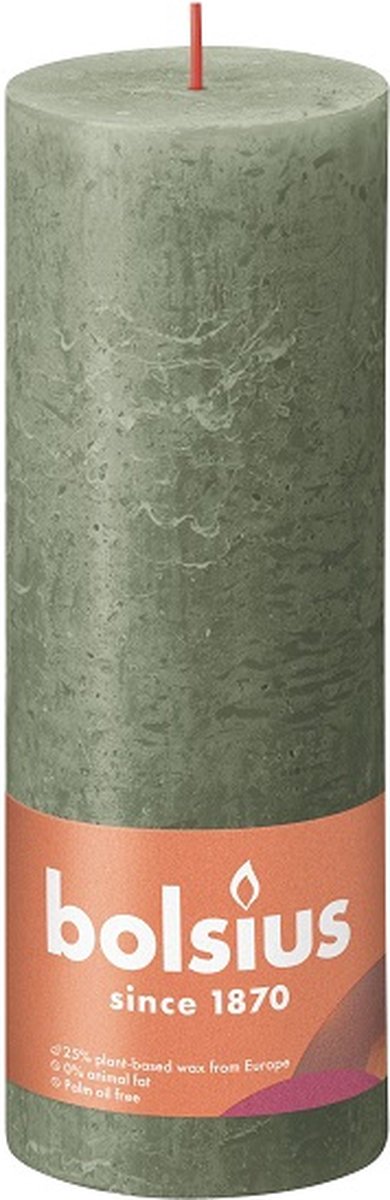 Bolsius Stompkaars Olive 19 Cm - Groen