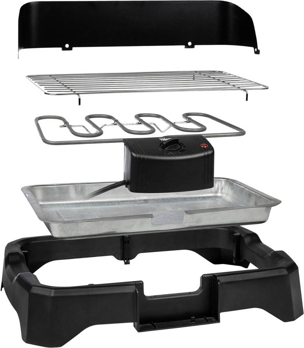 Tristar Bq-2824 Elektrische Tafel Bbq 2000 W Rookvrij - Zwart