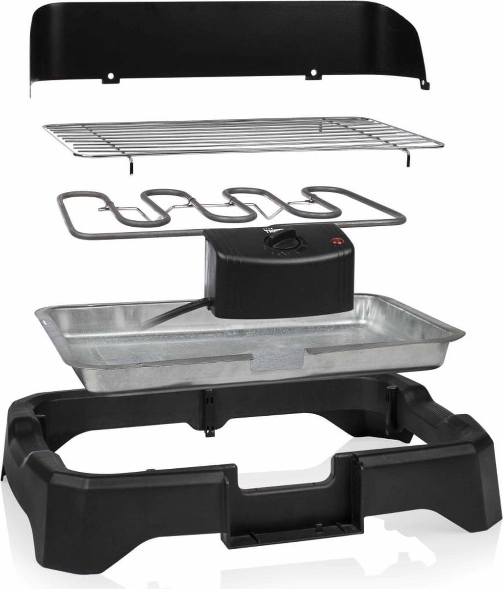 Tristar Bq-2824 Elektrische Tafel Bbq 2000 W Rookvrij - Zwart