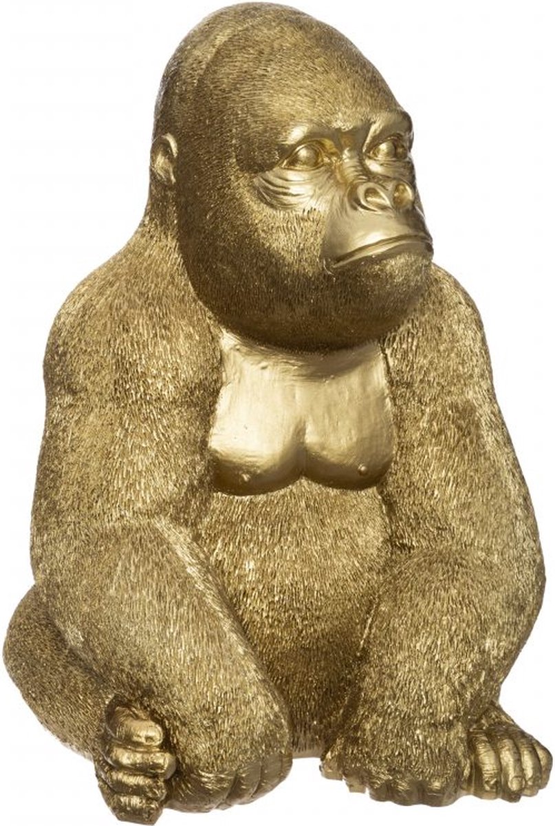 Casa Di Elturo Deco Object Gorilla - H23,5 Cm - Goud