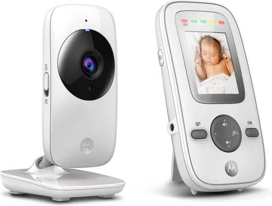 Motorola Mbp481 Babyfoon - Camera - Kleurenscherm - Nachtzicht - Ruim Bereik - Wit