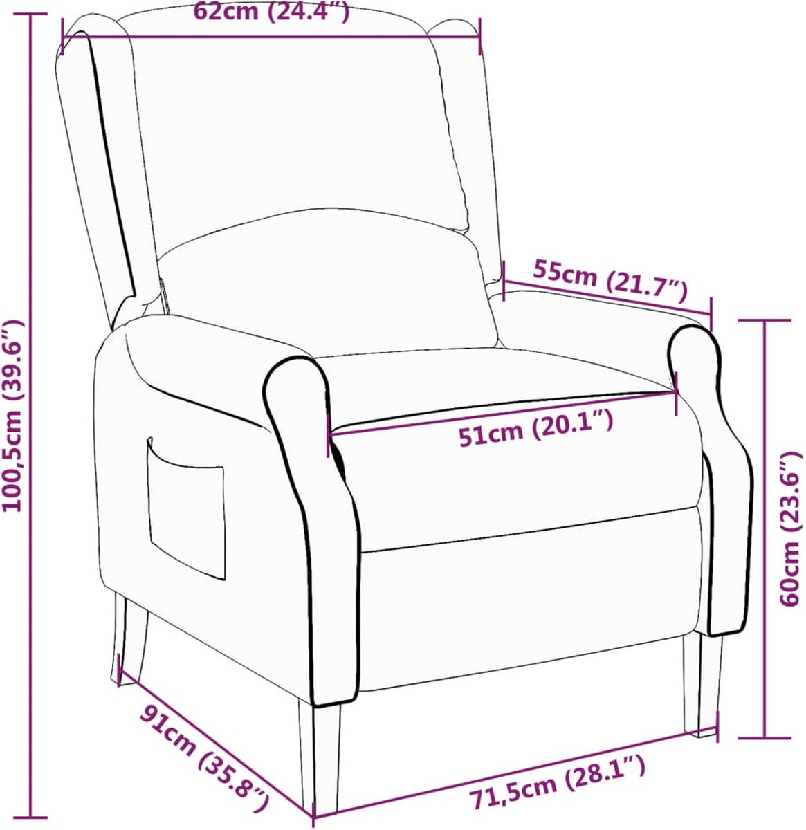 Vidaxl Fauteuil Verstelbaar Met Bloemenpatroon Stof