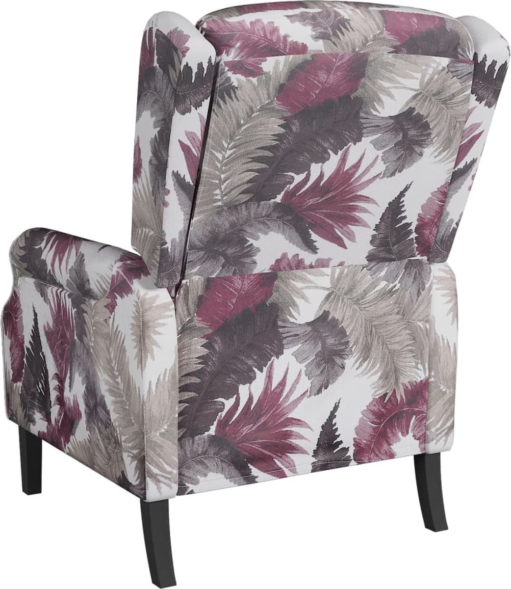 Vidaxl Fauteuil Verstelbaar Met Bloemenpatroon Stof