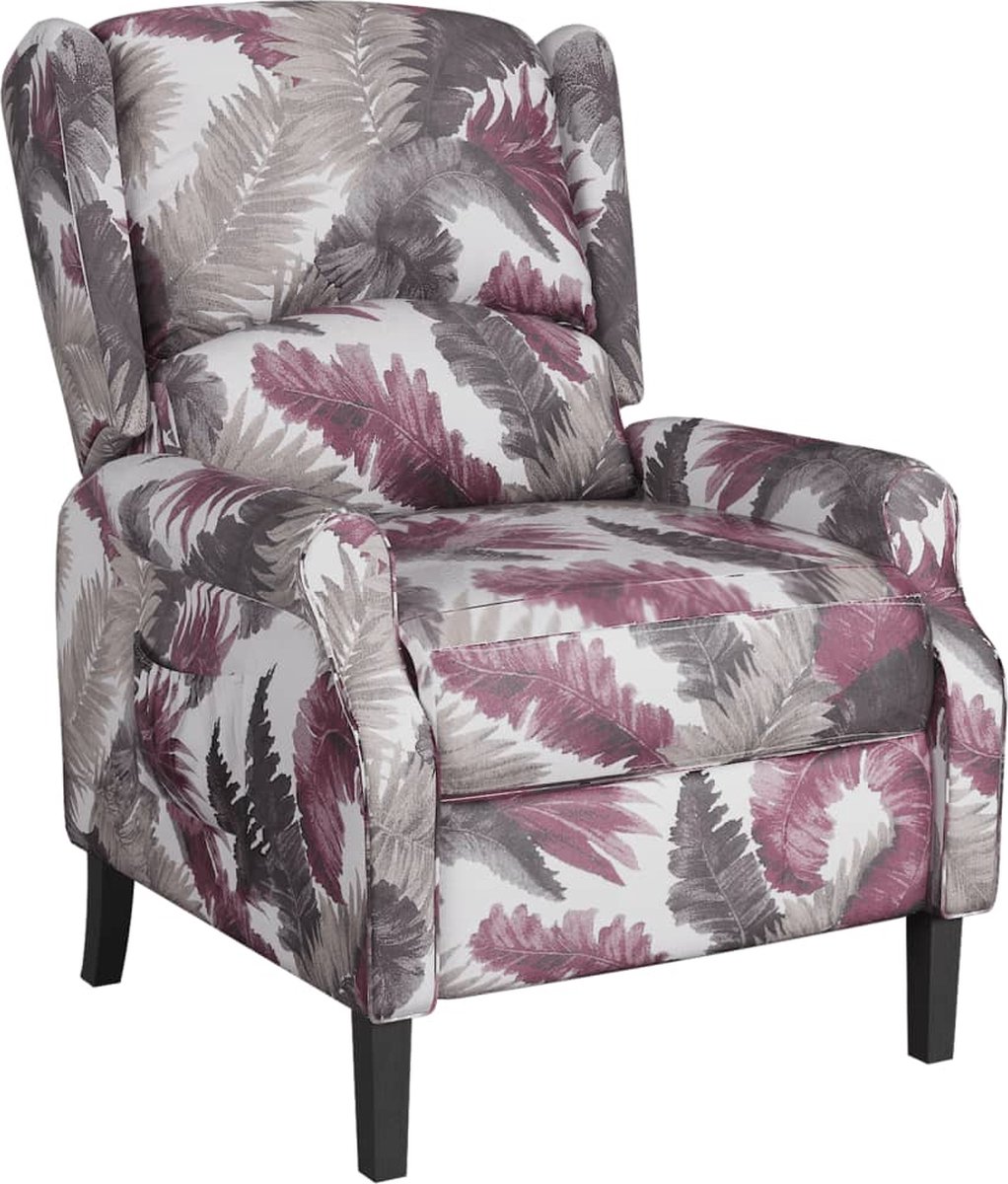 Vidaxl Fauteuil Verstelbaar Met Bloemenpatroon Stof