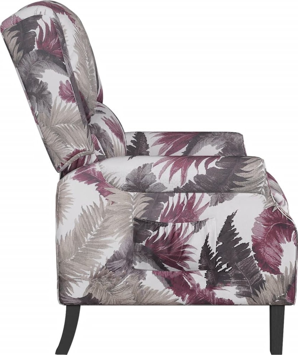 Vidaxl Fauteuil Verstelbaar Met Bloemenpatroon Stof