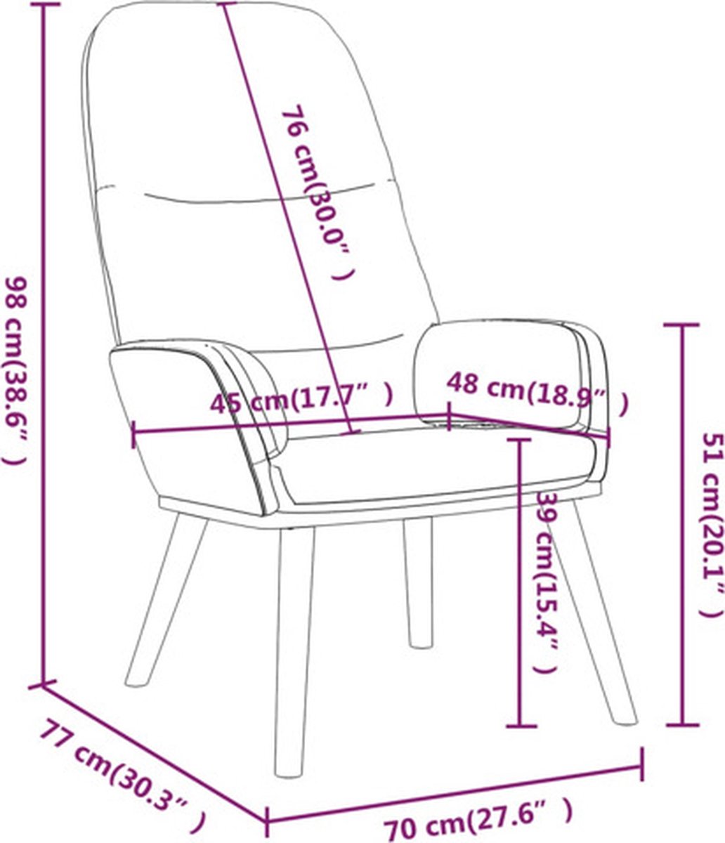 Vidaxl Relaxstoel Stof - Blauw