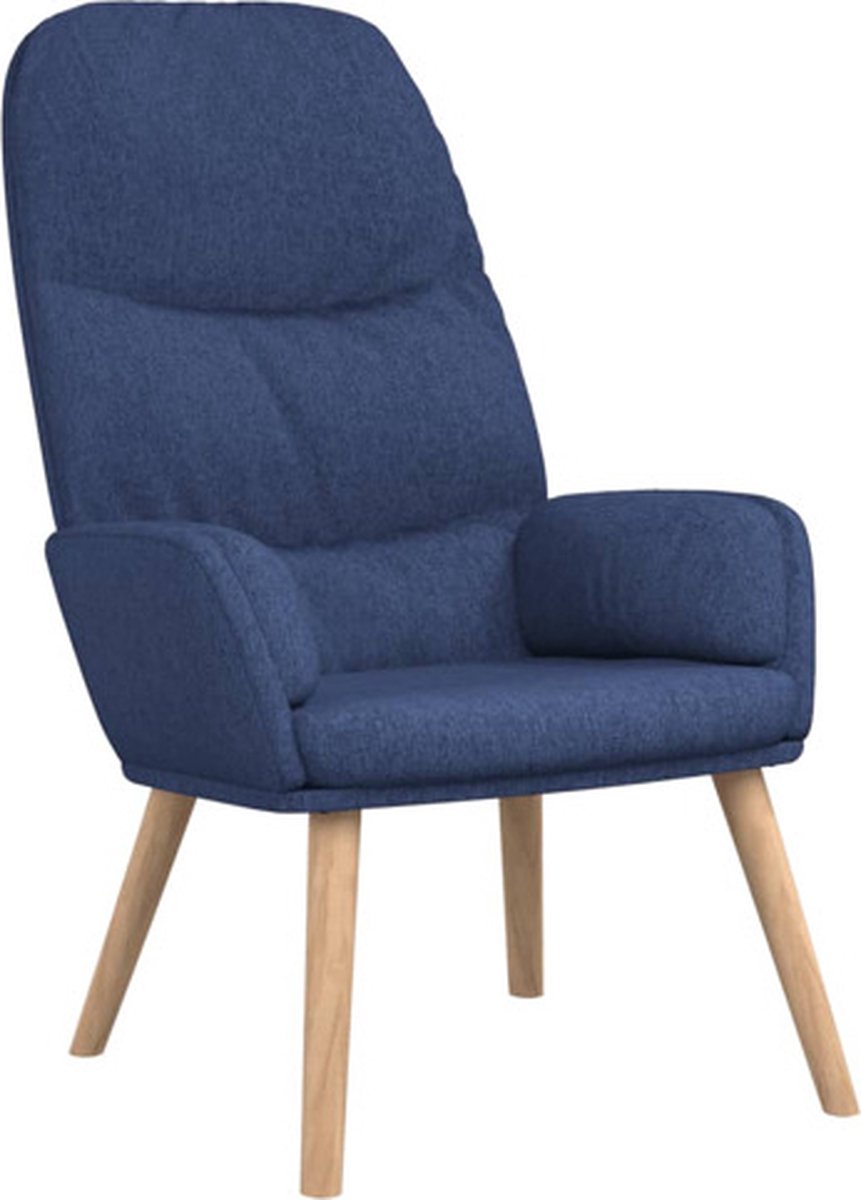 Vidaxl Relaxstoel Stof - Blauw