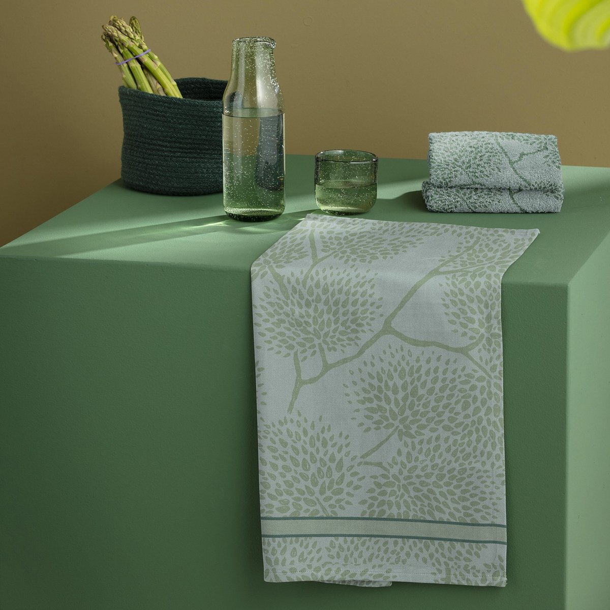 DDDDD - Trees Theedoek (Set Van 6) - Groen