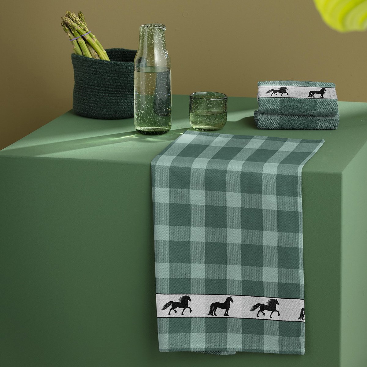 DDDDD - Shanti Keukendoek (Set Van 6) - Groen