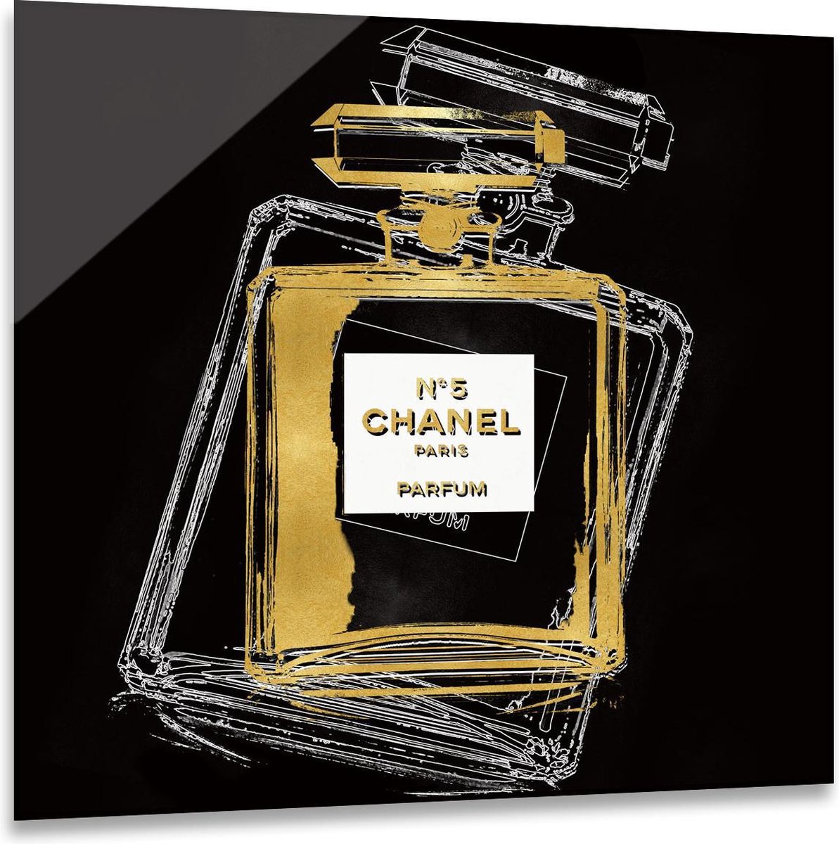 Ter Halle® Glasschilderij 80 X 80 Cm Chanel Eau De Parfum