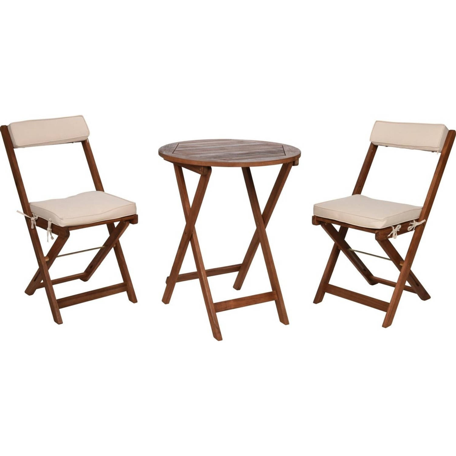 Raamkla - Bistro Set - Tuintafel - Tafel Met Stoelen - Bruin