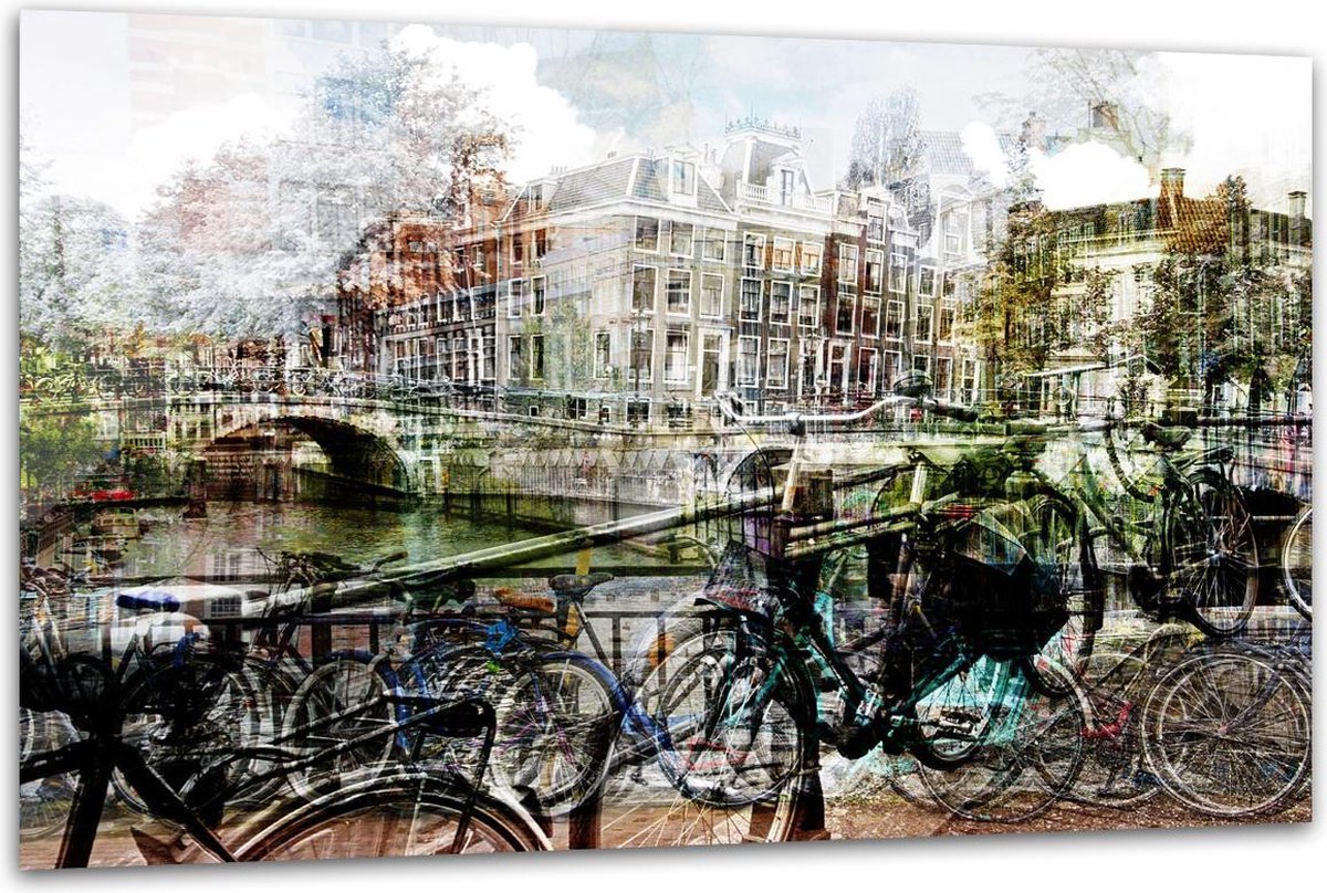 Ter Halle® Glasschilderij 80 X 120 Cm The Holland Misty City