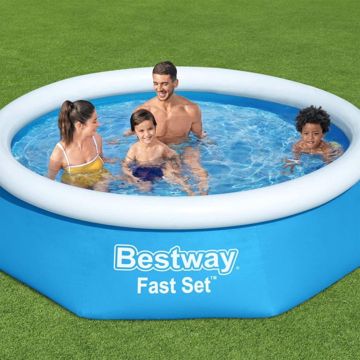 Bestway Zwembad Fast Set Opblaasbaar Rond 244x66 Cm 57265 - Blauw
