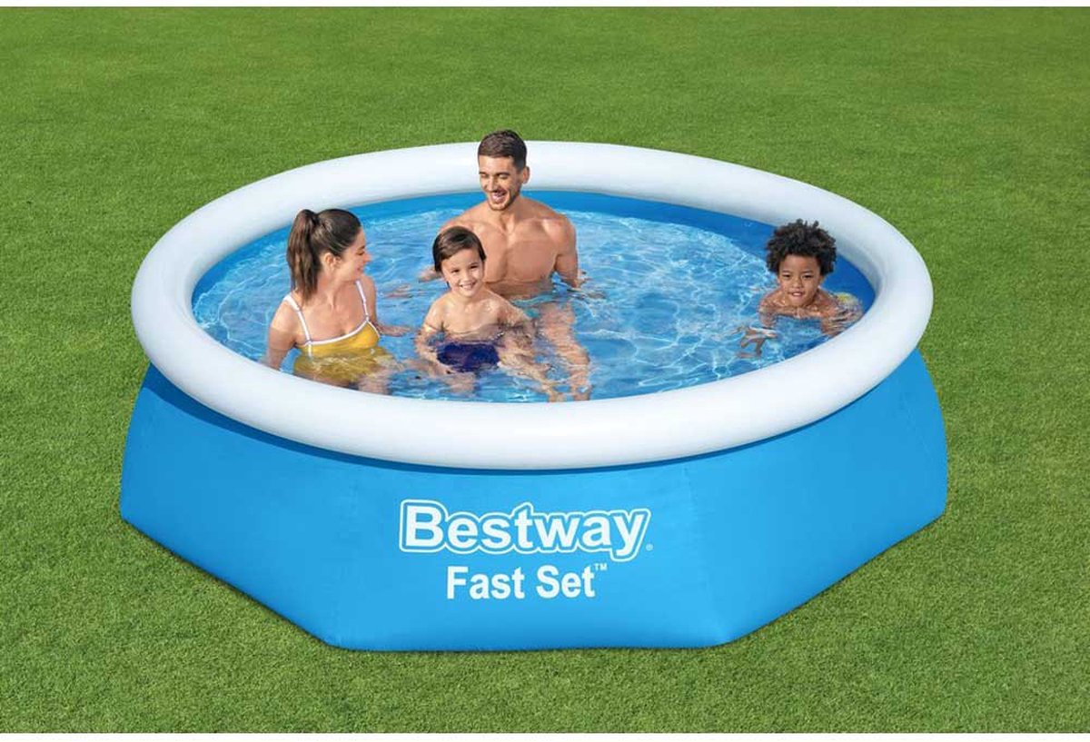 Bestway Zwembad Fast Set Opblaasbaar Rond 244x66 Cm 57265 - Blauw