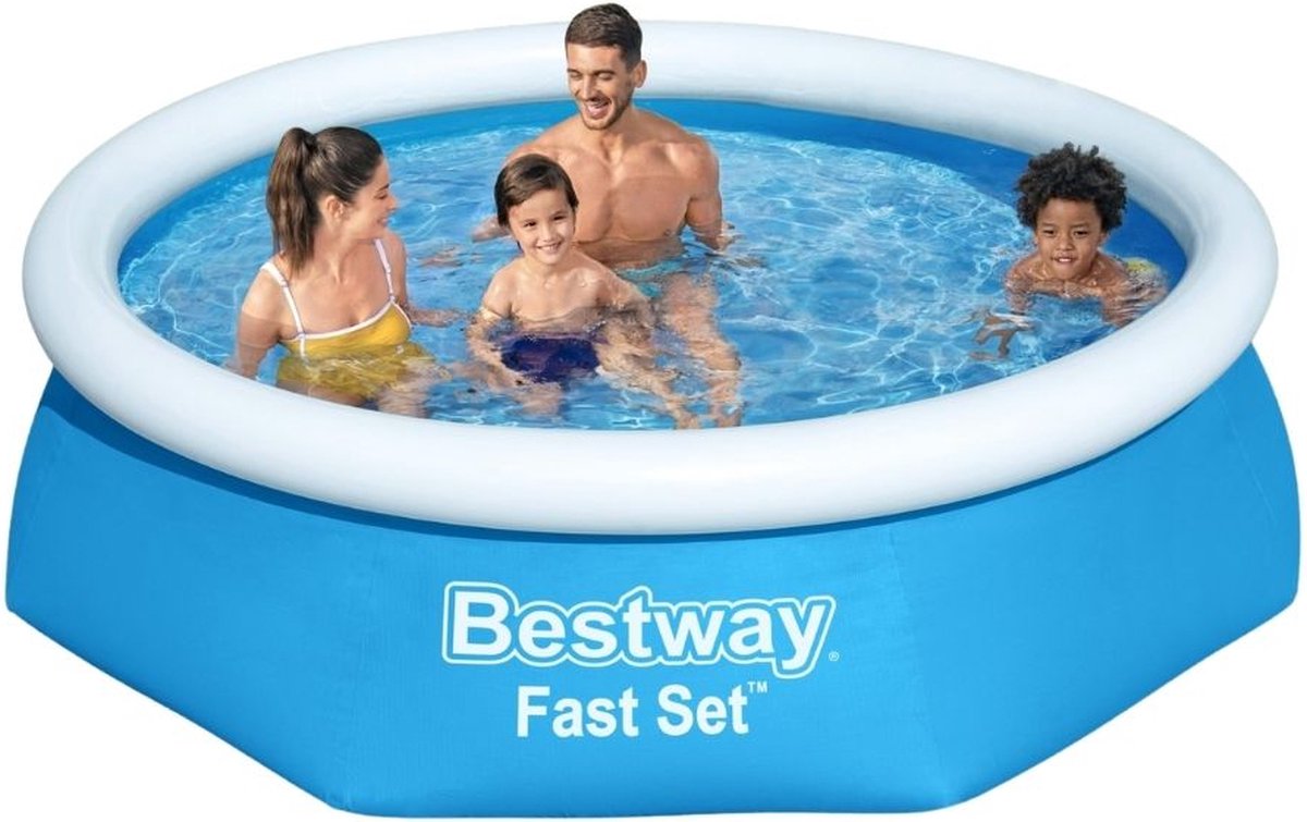 Bestway Zwembad Fast Set Opblaasbaar Rond 244x66 Cm 57265 - Blauw