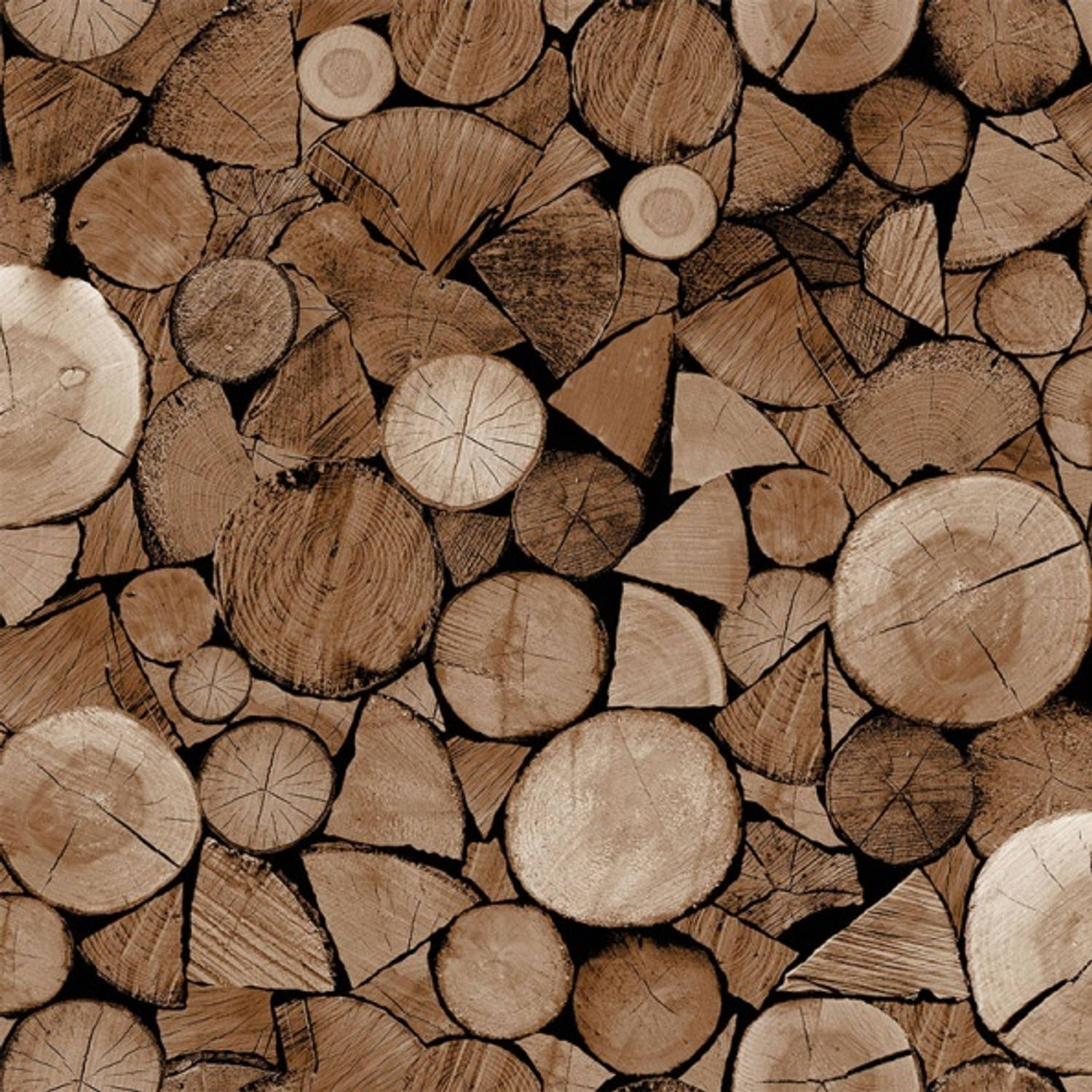 IVOL Pvc Tafelzeil Hout - 140 X 200 Cm - Bruin