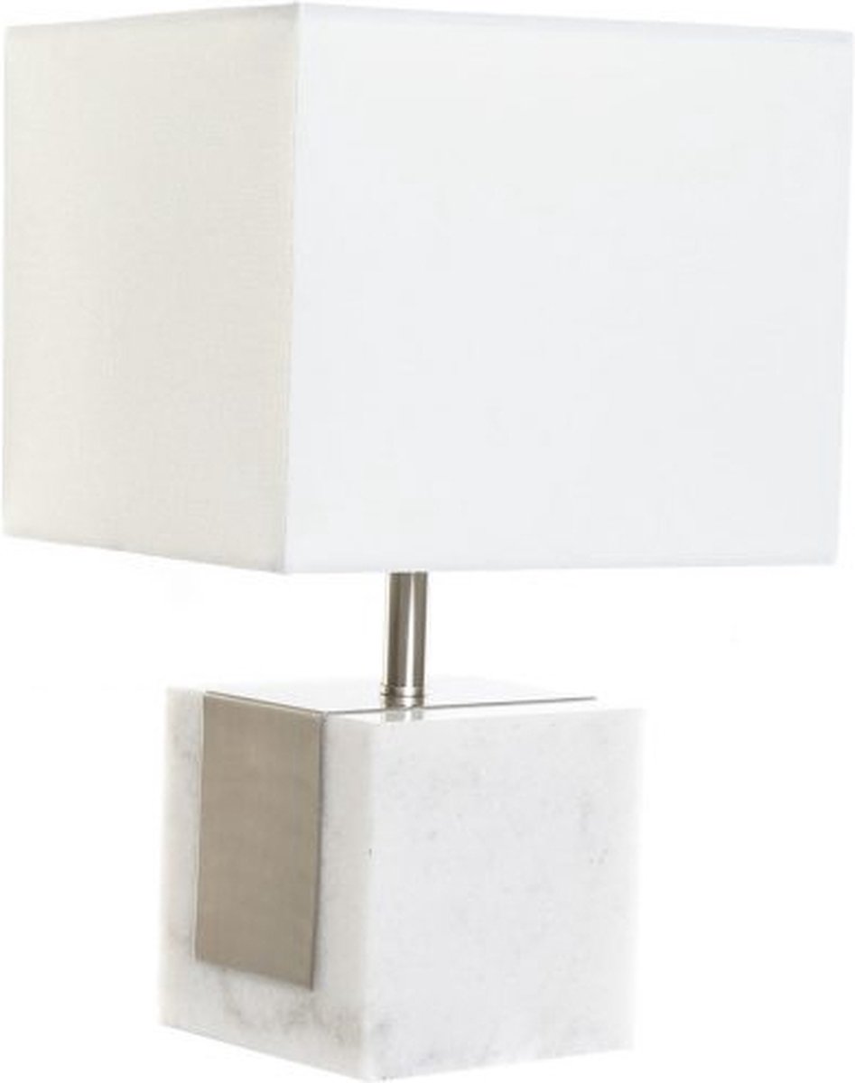 Casa Di Elturo Design Tafellamp Marble White Cubic Zilver