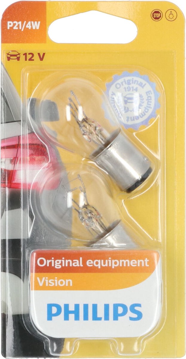 Philips Signaallampen P21/4w Premium 12v 2 Stuks - Rood