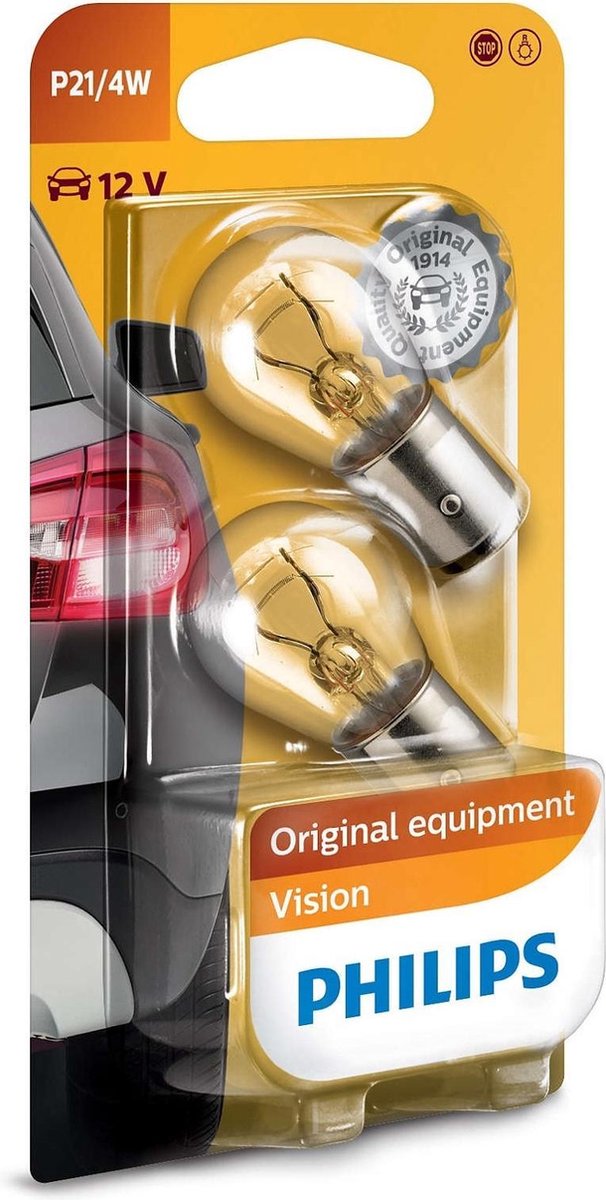 Philips Signaallampen P21/4w Premium 12v 2 Stuks - Rood
