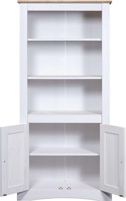 Vidaxl Wandkast 80x40x170 Cm Mexicaans Grenenhout Corona-stijl - Wit