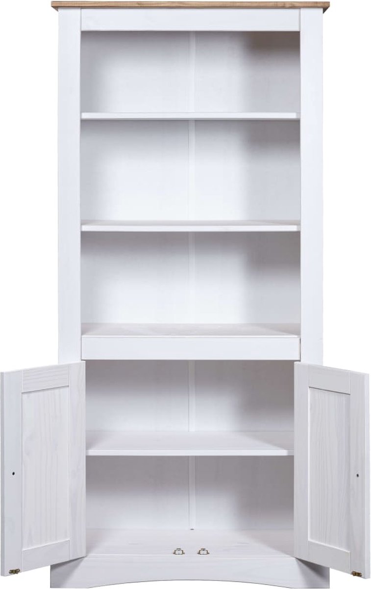 Vidaxl Wandkast 80x40x170 Cm Mexicaans Grenenhout Corona-stijl - Wit