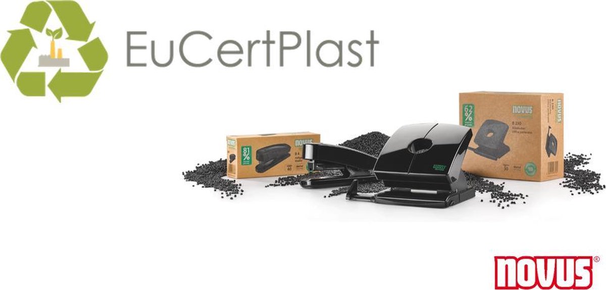 Huismerk Nietmachine B4 Re+new, Insteekdiepte: 65 Mm - Zwart