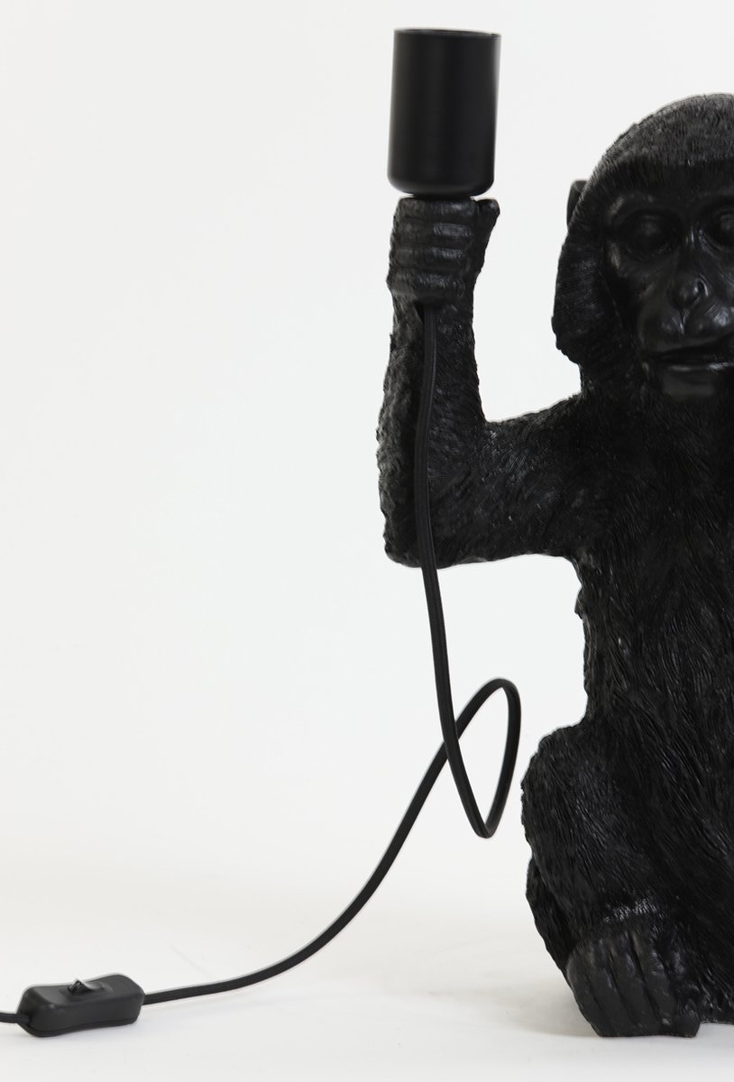 Light & Living Tafellamp Aap - Zwart