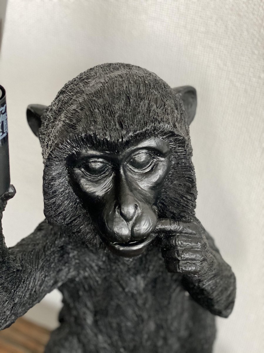 Light & Living Tafellamp Aap - Zwart